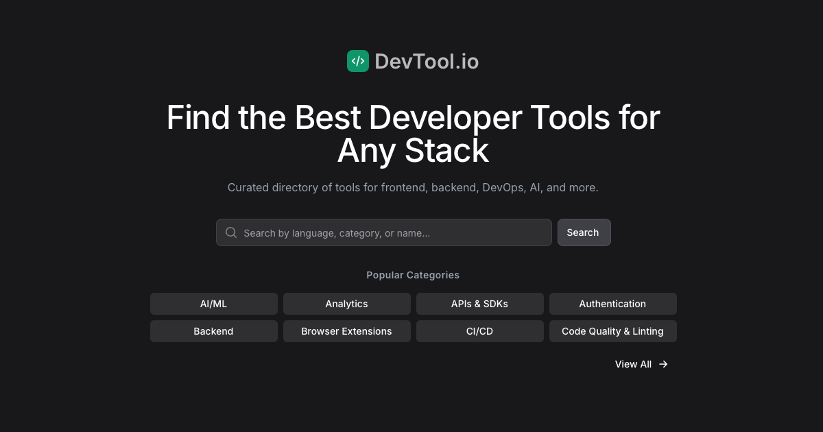 Devtool.io screenshot